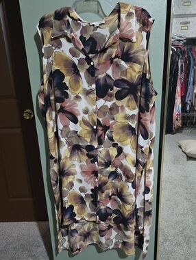 Long Floral Tunic Or Dress